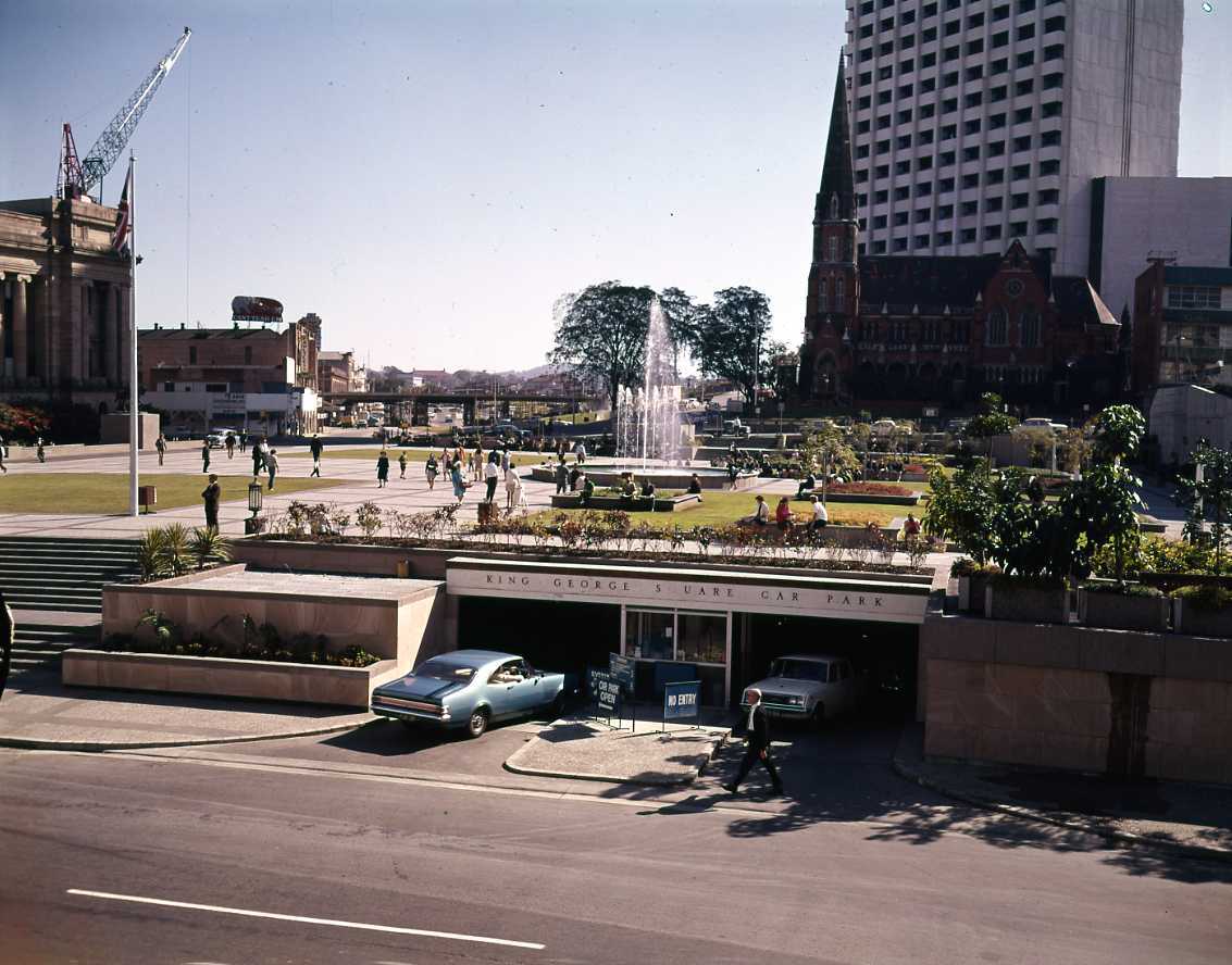 King George Square Carpark Entry - 1970