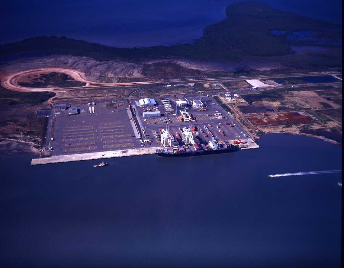 Aerial View of The Port Of Brisbane - 1984