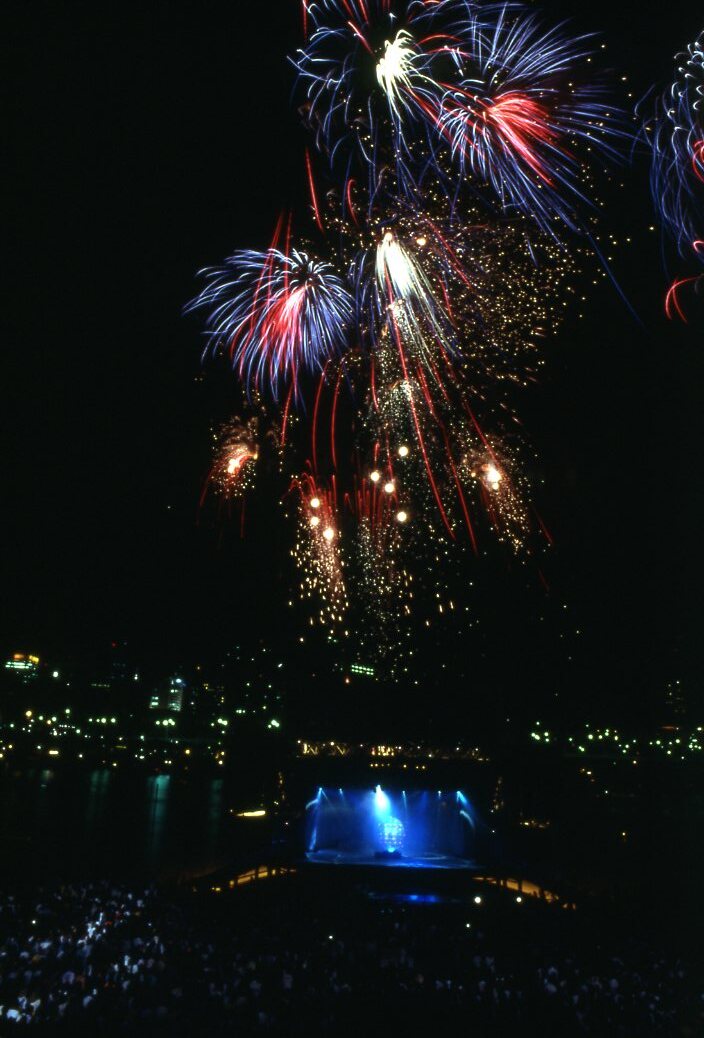 World Expo 88 - Fireworks over River Stage Concert - 1988