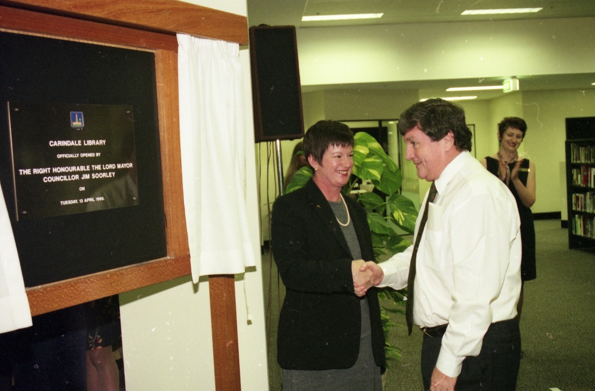 Carindale Library - Opening by Lord Mayor Jim Soorley - 1999