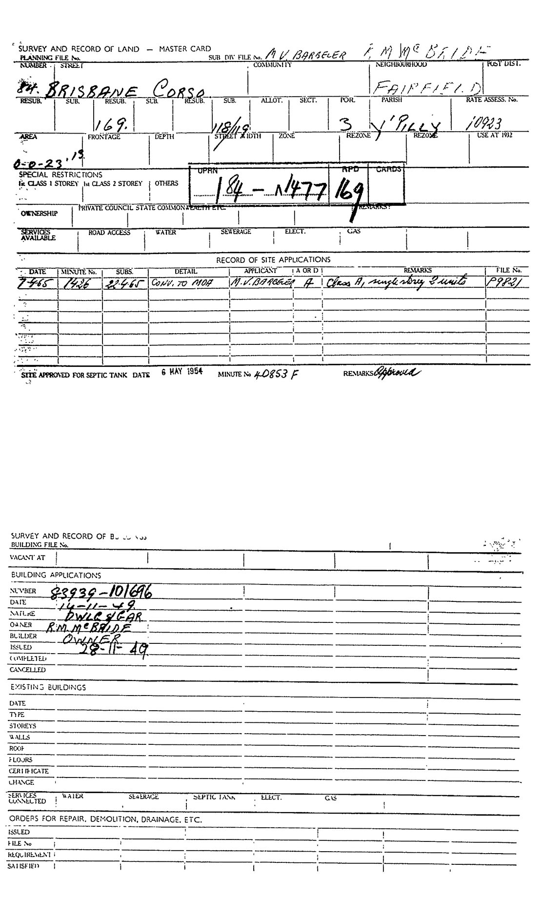 84 BRISBANE CSO FAIRFIELD QLD 4103