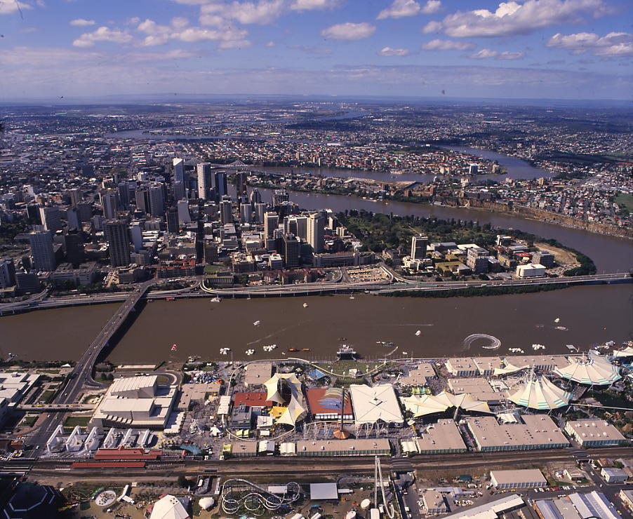 Aerial View of City and Expo 88