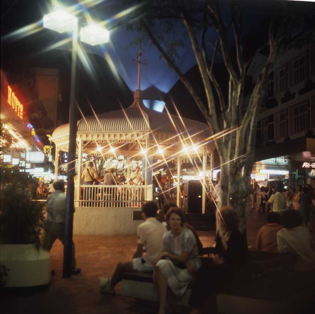 Queen Street Mall at Night - 1986