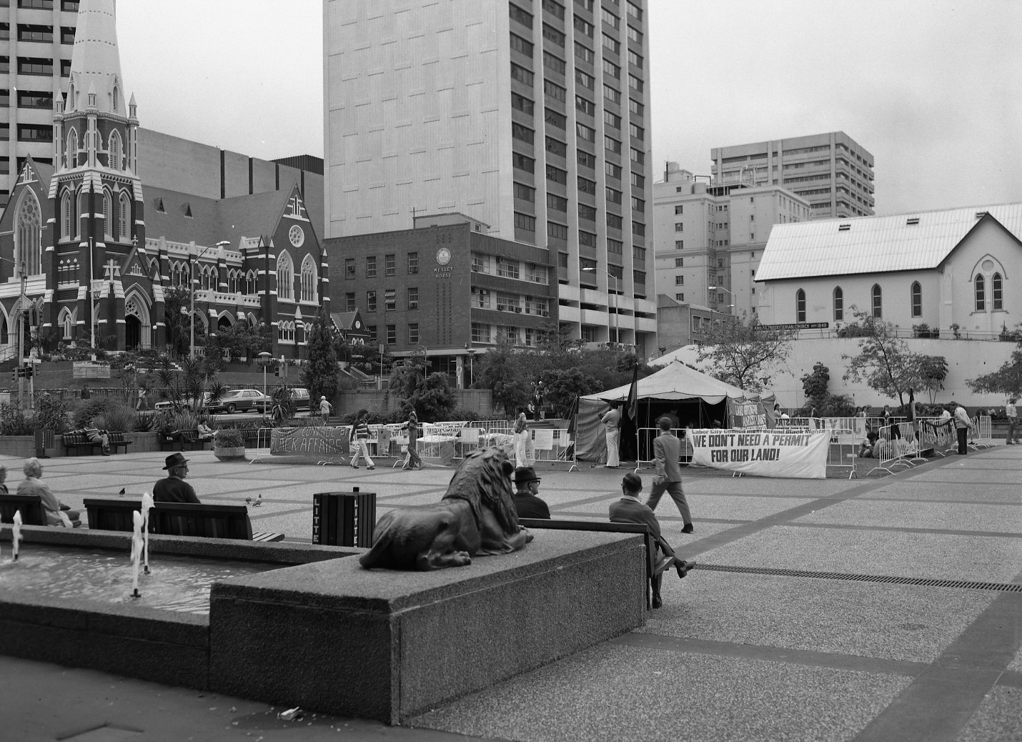 Aboriginal Embassy Tent in King George Square - 1976