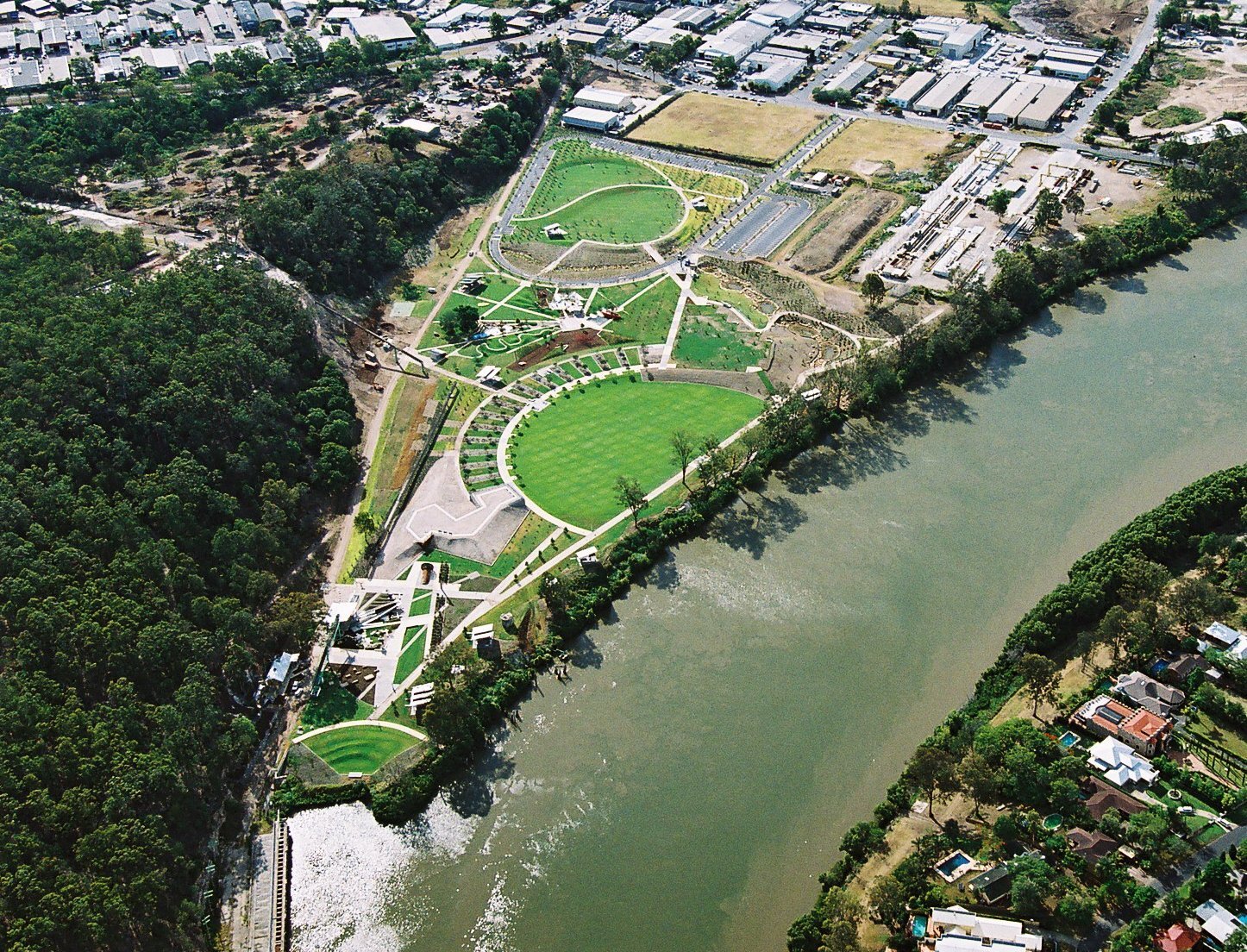 Aerial View of Rocks Riverside Park - Seventeen Mile Rocks - 2003