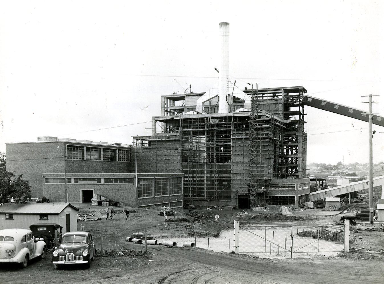Tennyson Powerhouse Construction Progress - 1955