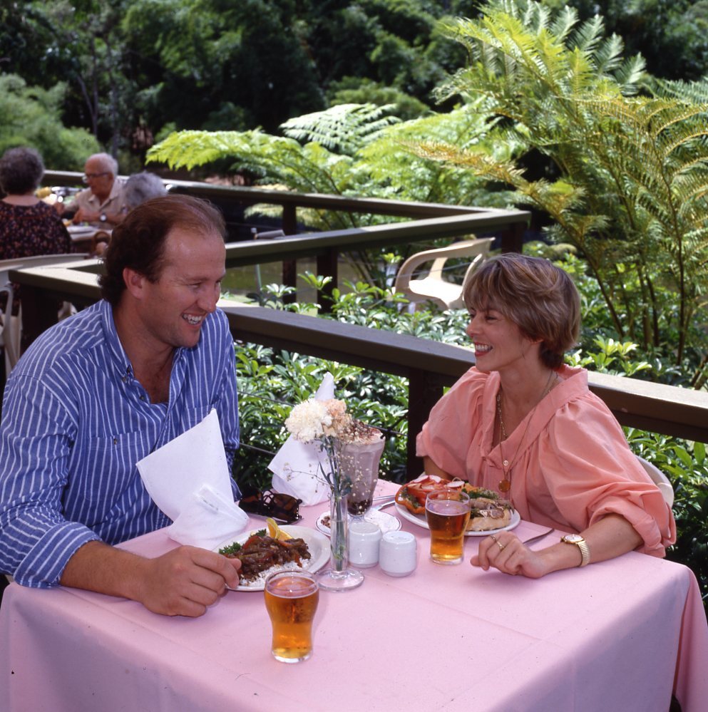 Mt Coot-tha Botanic Gardens - Eating at Restaurant 1989