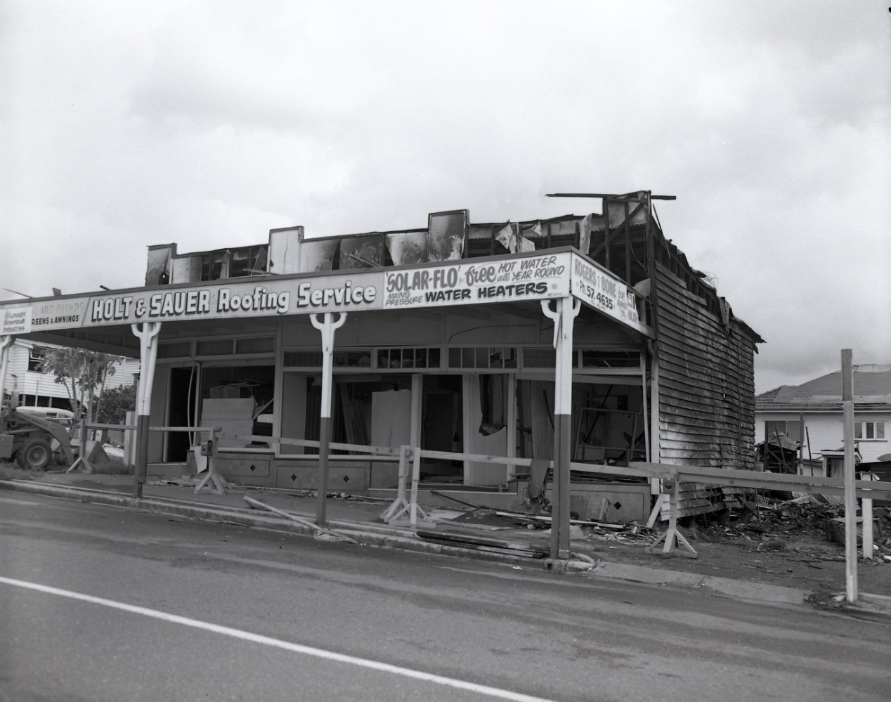 Fire Damaged Building - Wilston - 1974