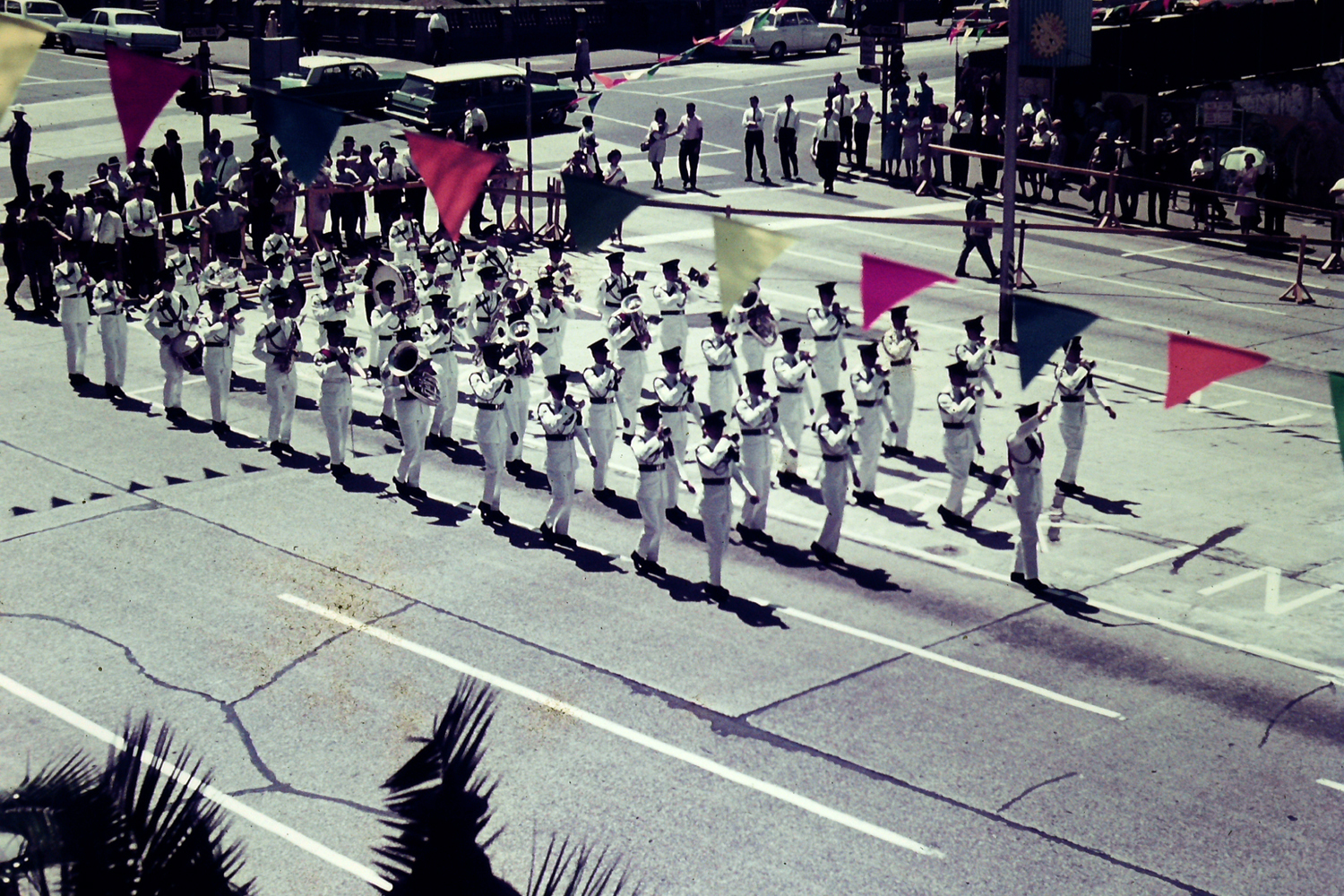 Warana Festival - Marching Band in King George Square - 1967