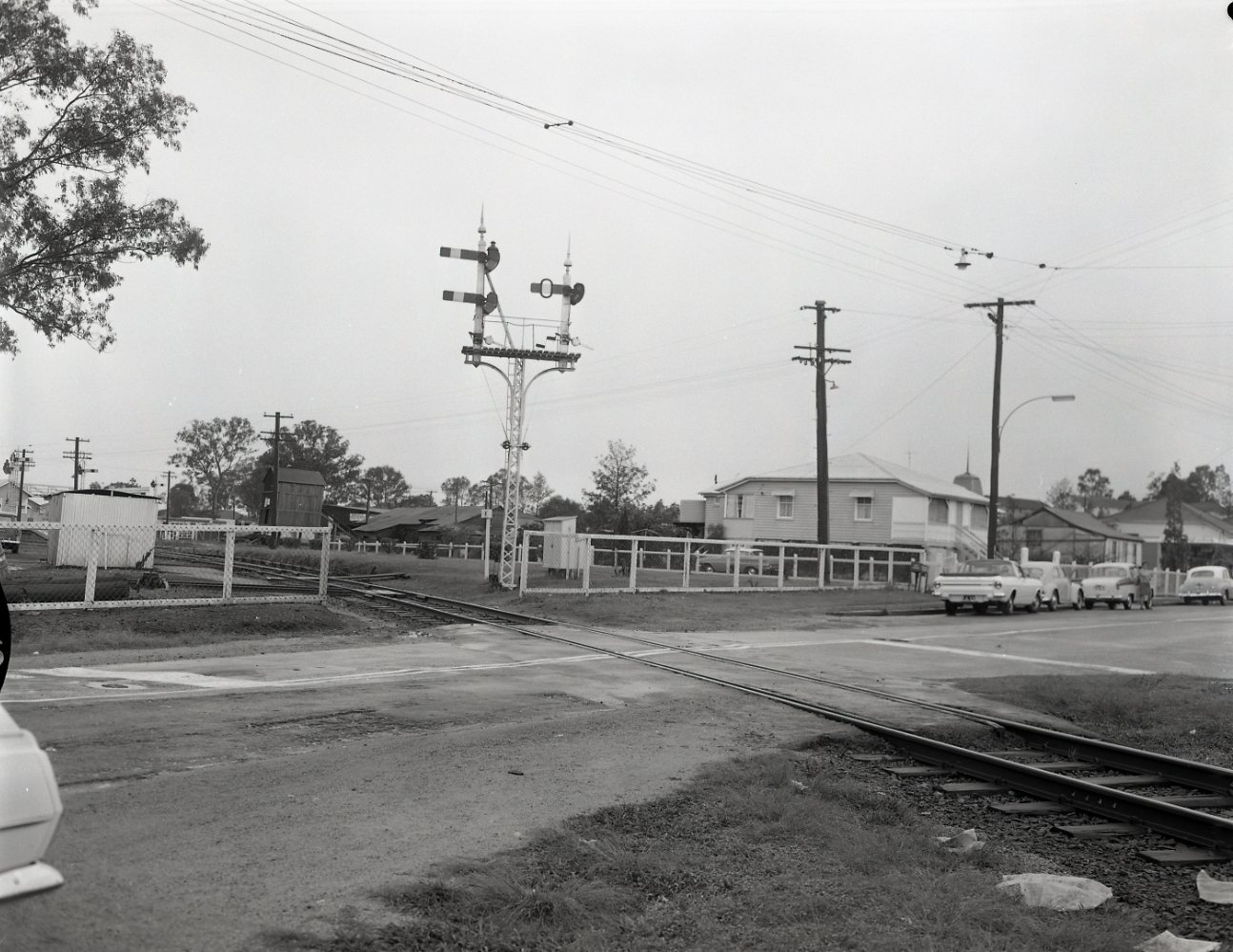 Blackwood Street Railway Crossing - Mitchelton - 1969