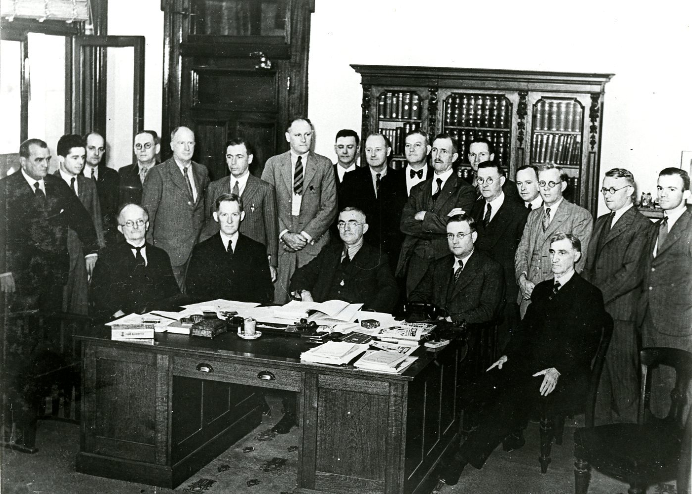 Story Bridge Committee meeting in Queensland Premier W. Forgan Smith Office - 1935