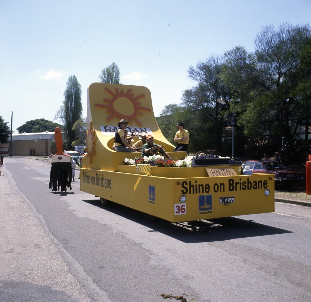 Warana Parade 1982 - Shine On Brisbane Float on St Pauls Terrace.