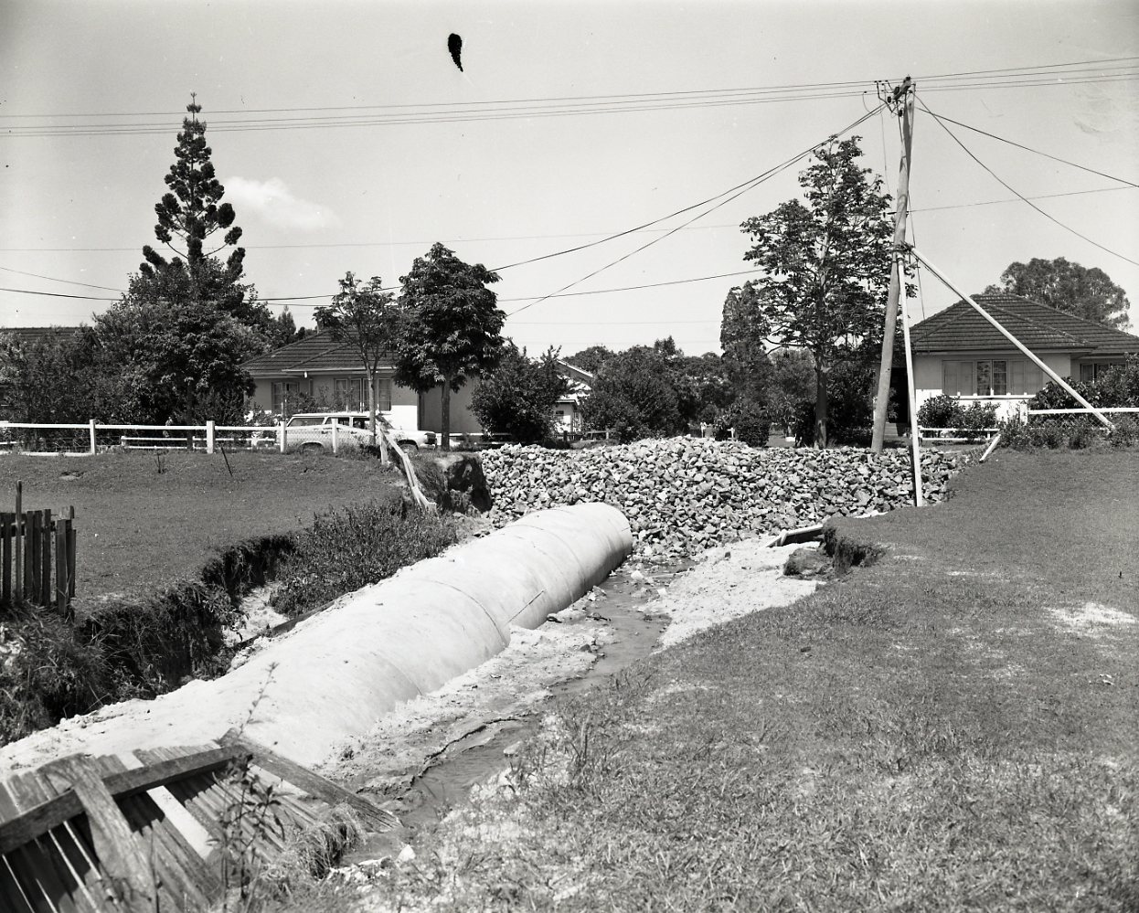 1974 Flood Damage to Poinciana Street - Inala.