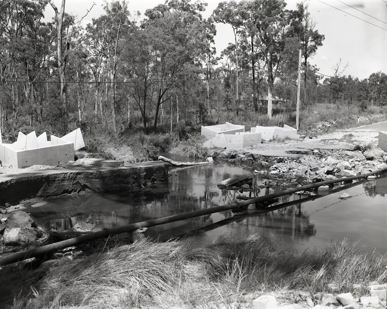 1974 Flood Damage to Waterford Road - Ellen Grove.