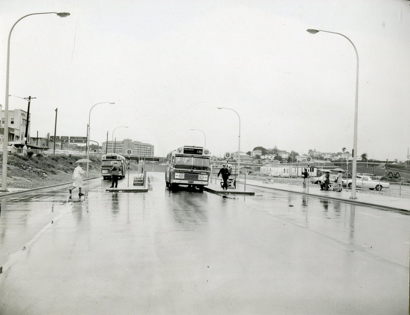 Bus Stop Island - Stanley Street Woolloongabba 1973