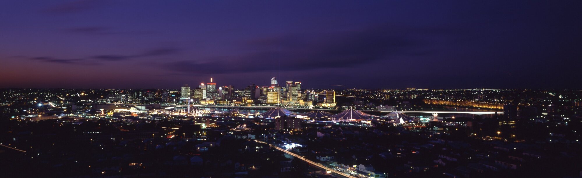 World Expo 88 - Night View with City in Background from Dornoch Terrace - 1988