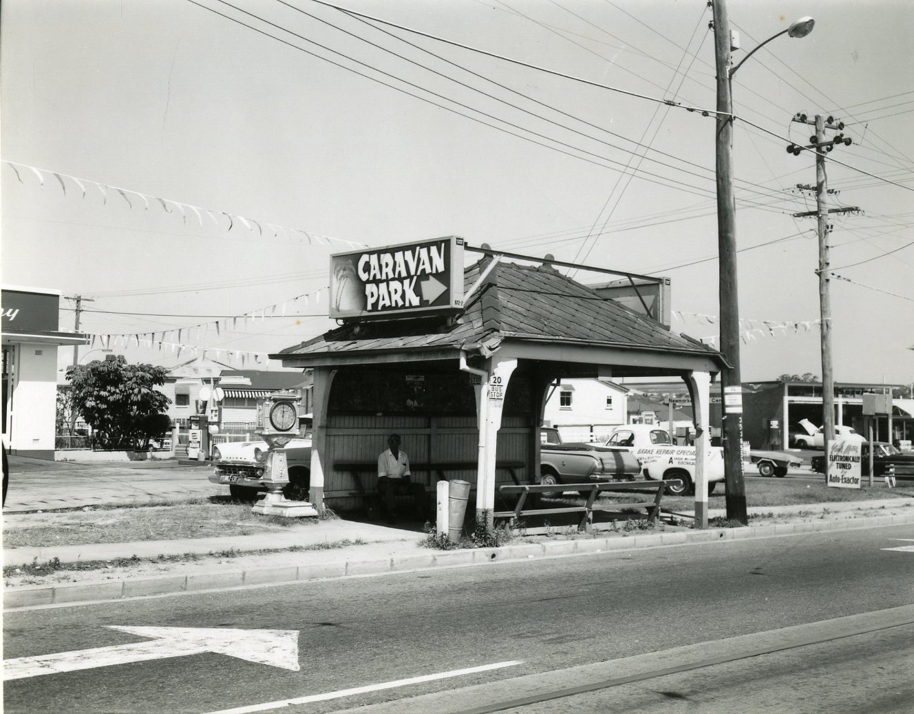 Waiting Shed at Tram Stop 20 - Enoggera Road - Newmarket - 1967