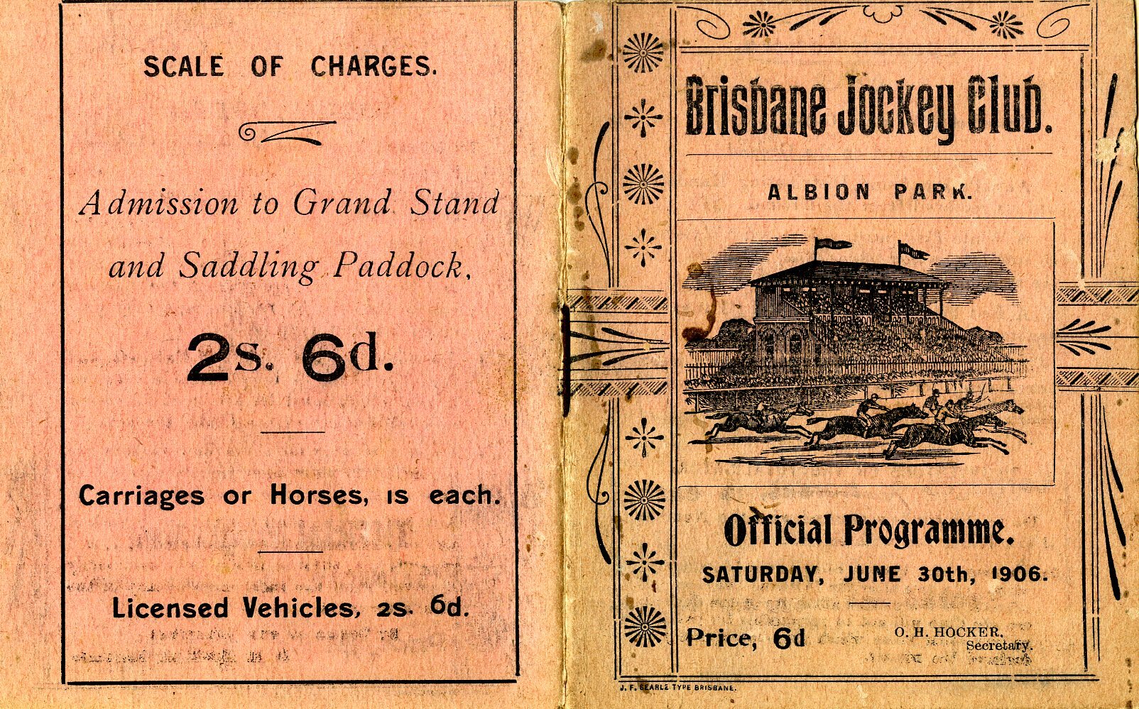 Brisbane Jockey Club Official Programme Albion Park