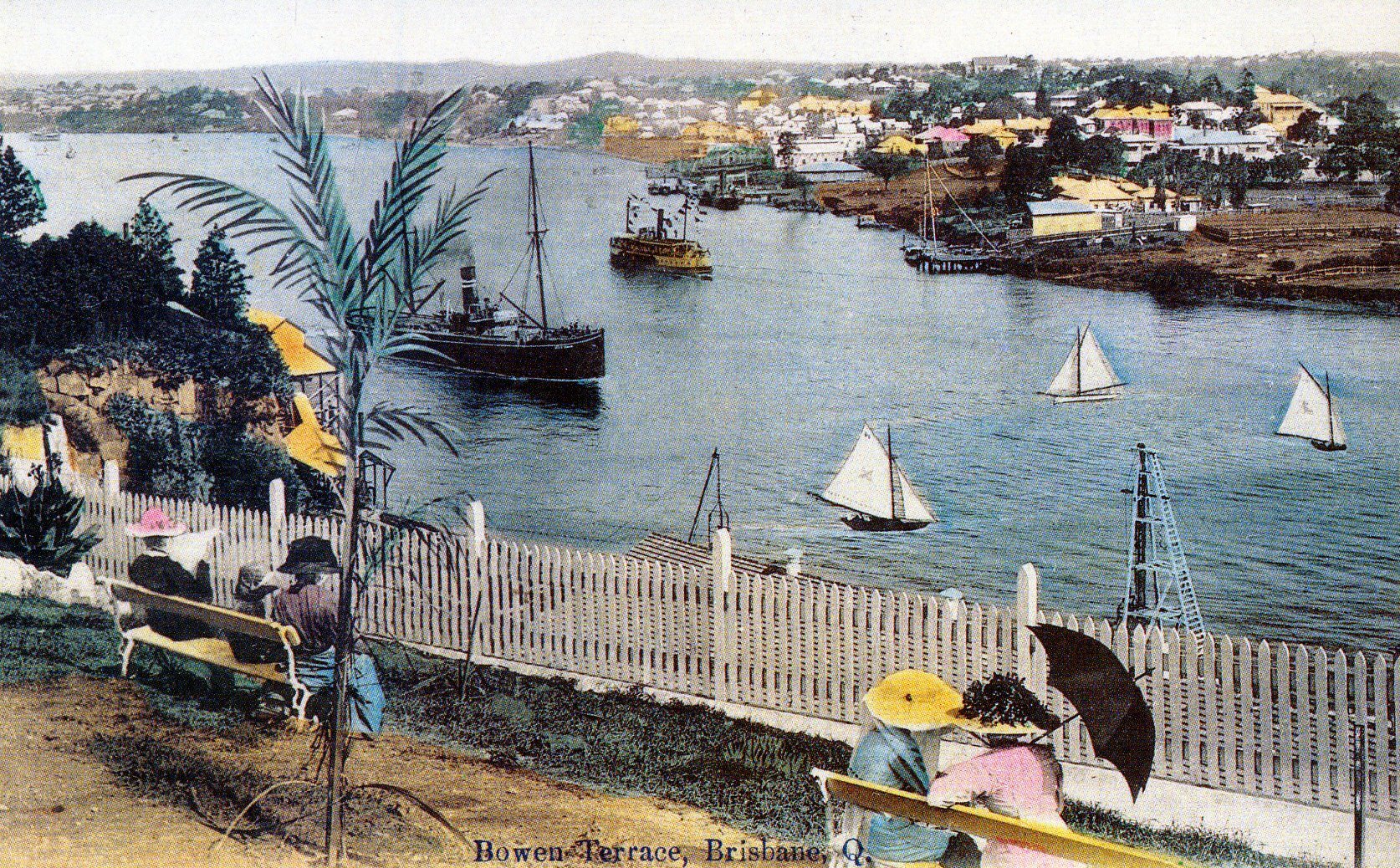 Brisbane River from Bowen Terrace - 1900