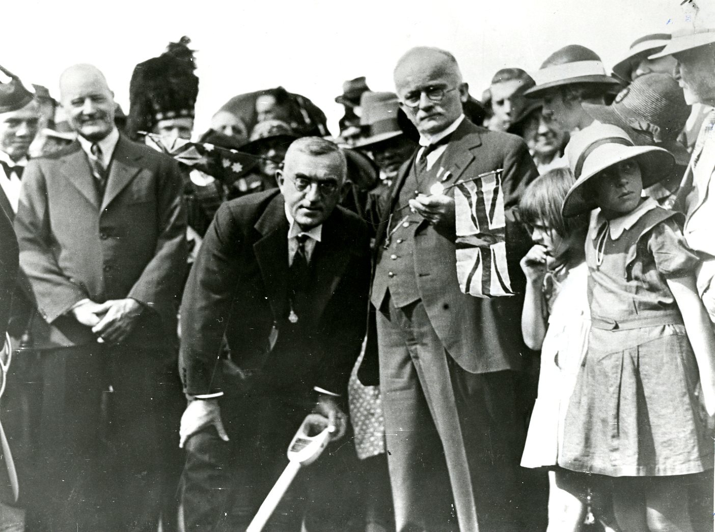Queensland Premier W. Forgan Smith Turning First Sod of Soil for The Story Bridge Construction - 1935
