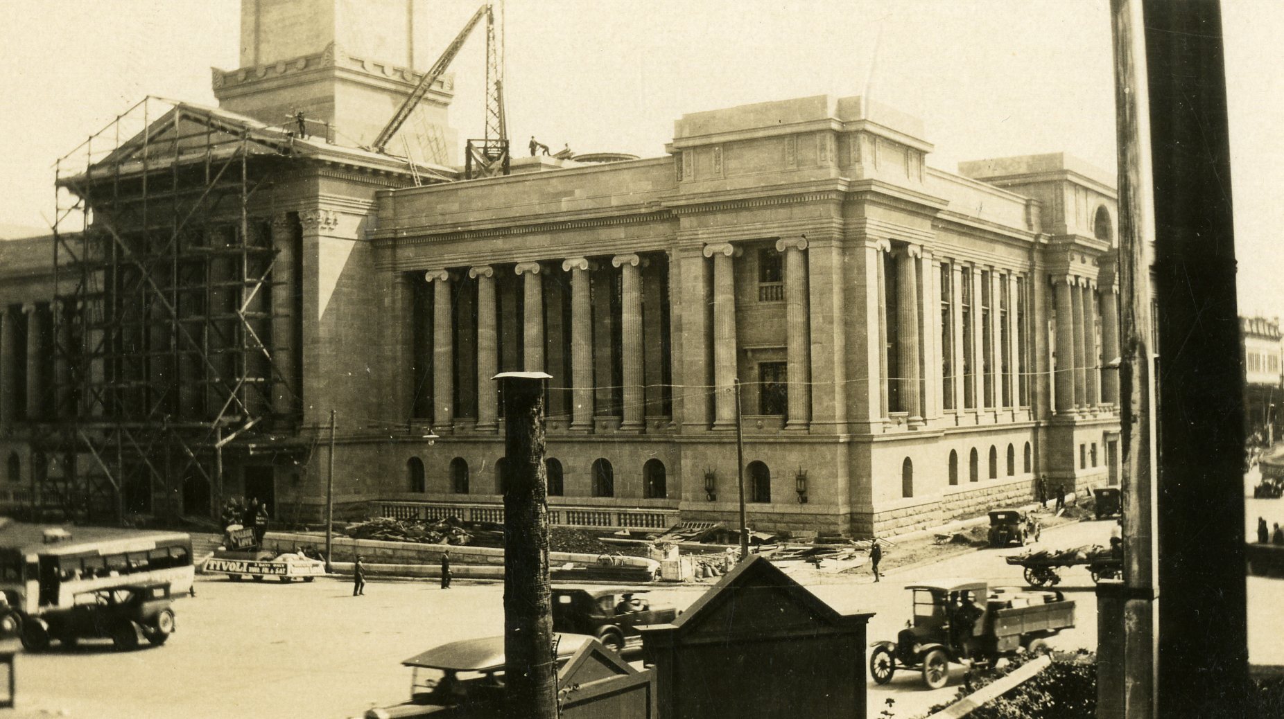 City Hall Under Construction from Ann Street - 1928
