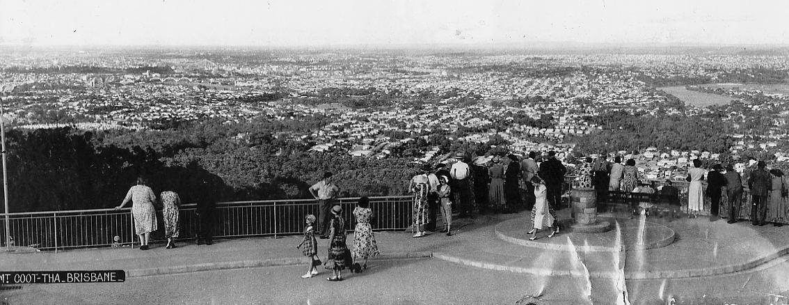 View Towards City from Mt Coot-tha Lookout 1951