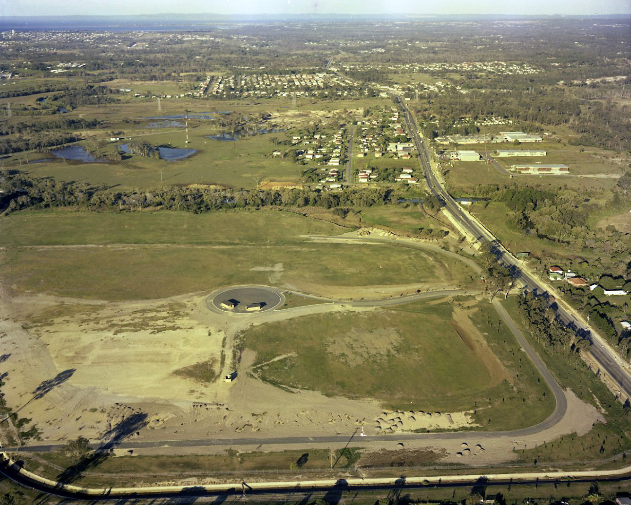 Aerial View of Commonwealth Games Site Under Construction - Murarrie - 1980