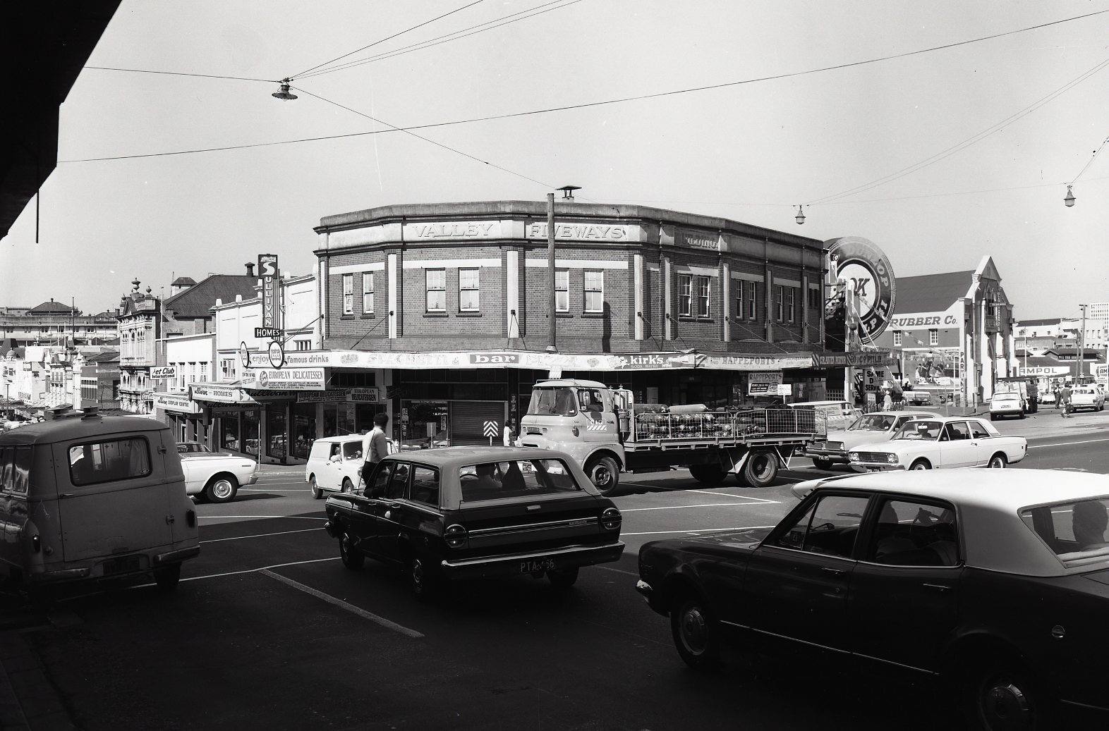 Valley Fiveways - Brunswick Street and St Pauls Terrace Intersection pre Traffic Lights - 1971