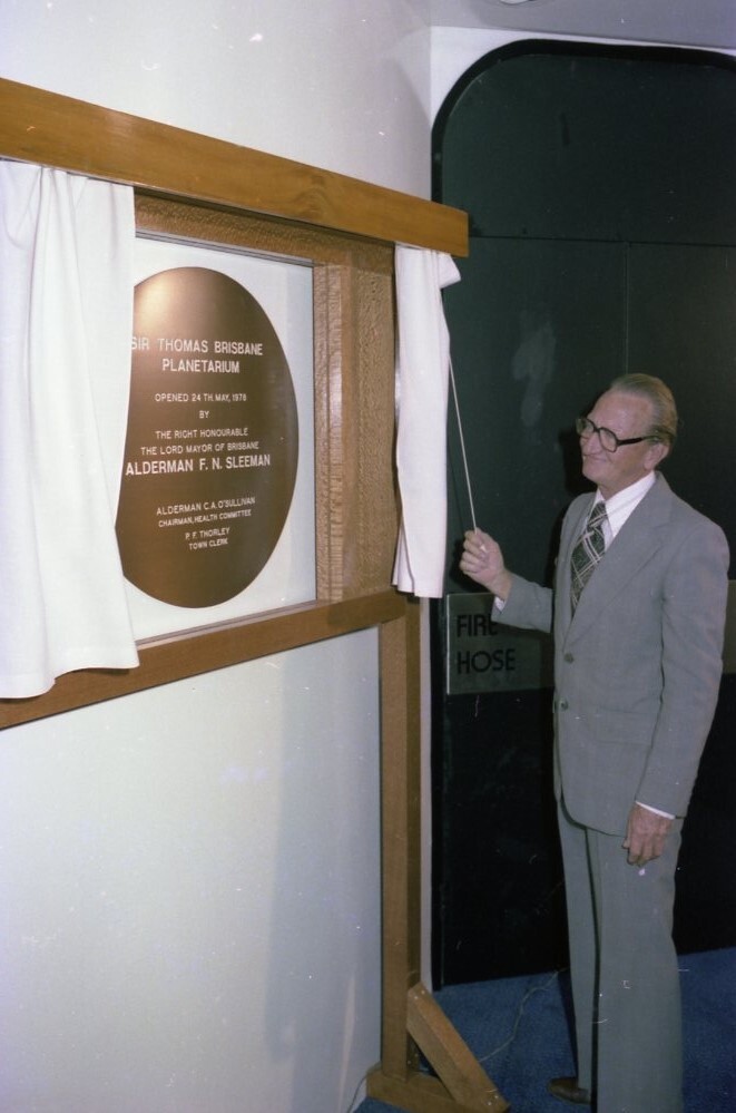 Sir Thomas Brisbane Planetarium Opening - Lord Mayor Frank Sleeman 1978