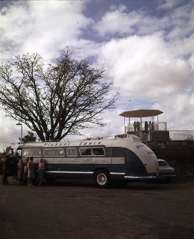 Mt Coot-tha Lookout Summit with Tourist Bus- 1979