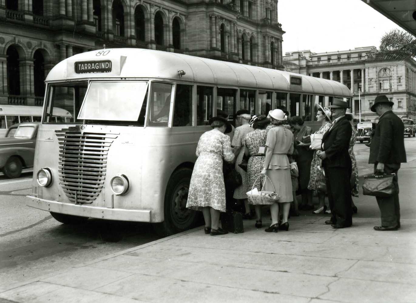 People Boarding Tarragindi Bus in William Street - 1949