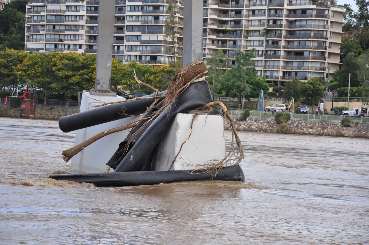 2011 Flood - Goodwill Bridge Debris