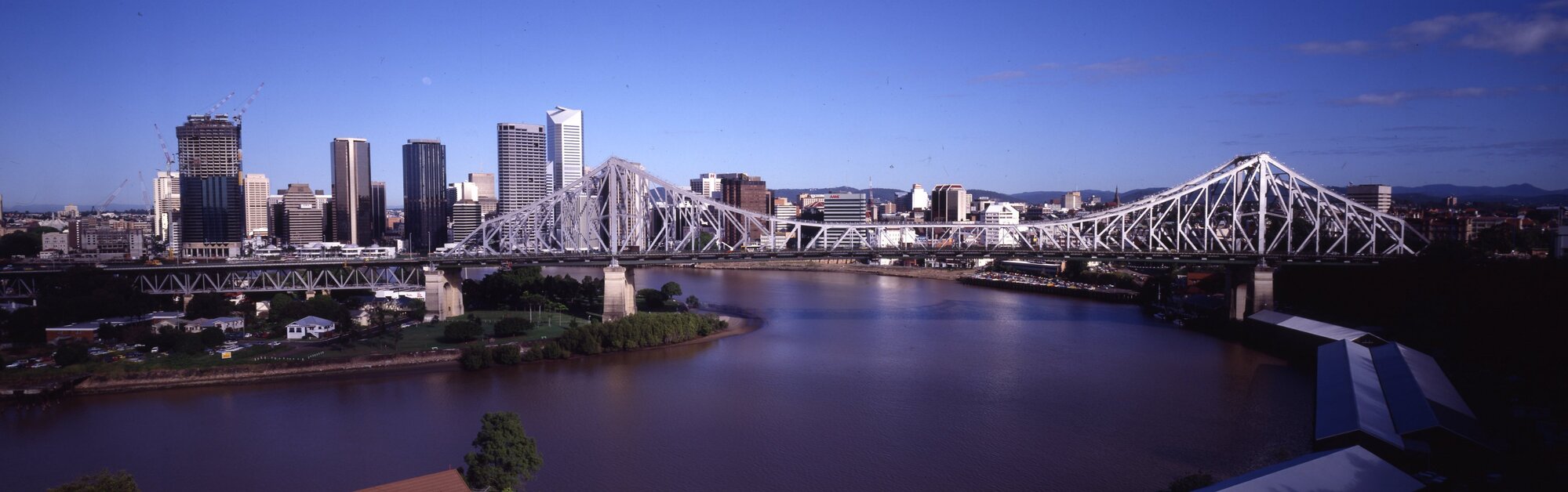 Story Bridge and City from Wilson Lookout  - 1987
