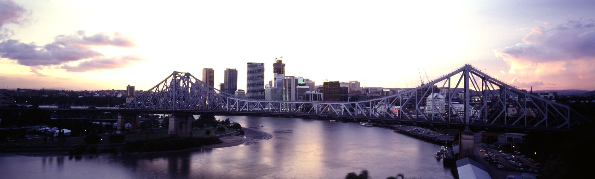 Story Bridge and City at Dusk - 1987