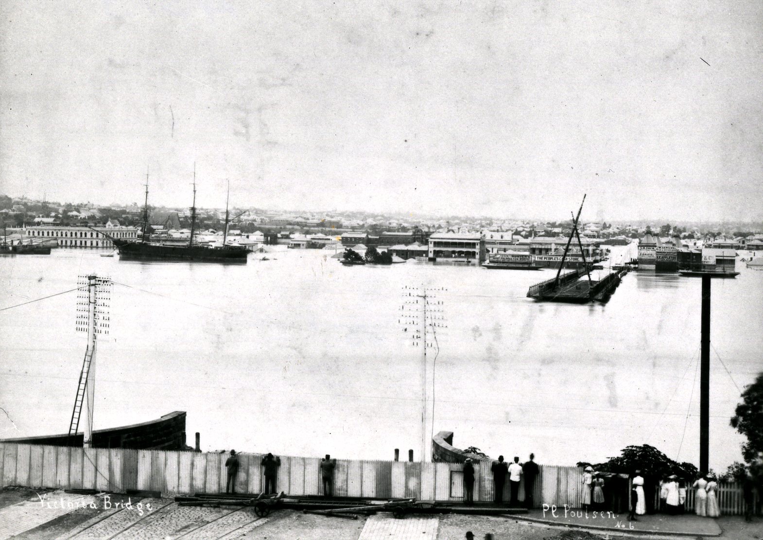 Victoria Bridge - Northern Section Washed away in the Flood of 1893
