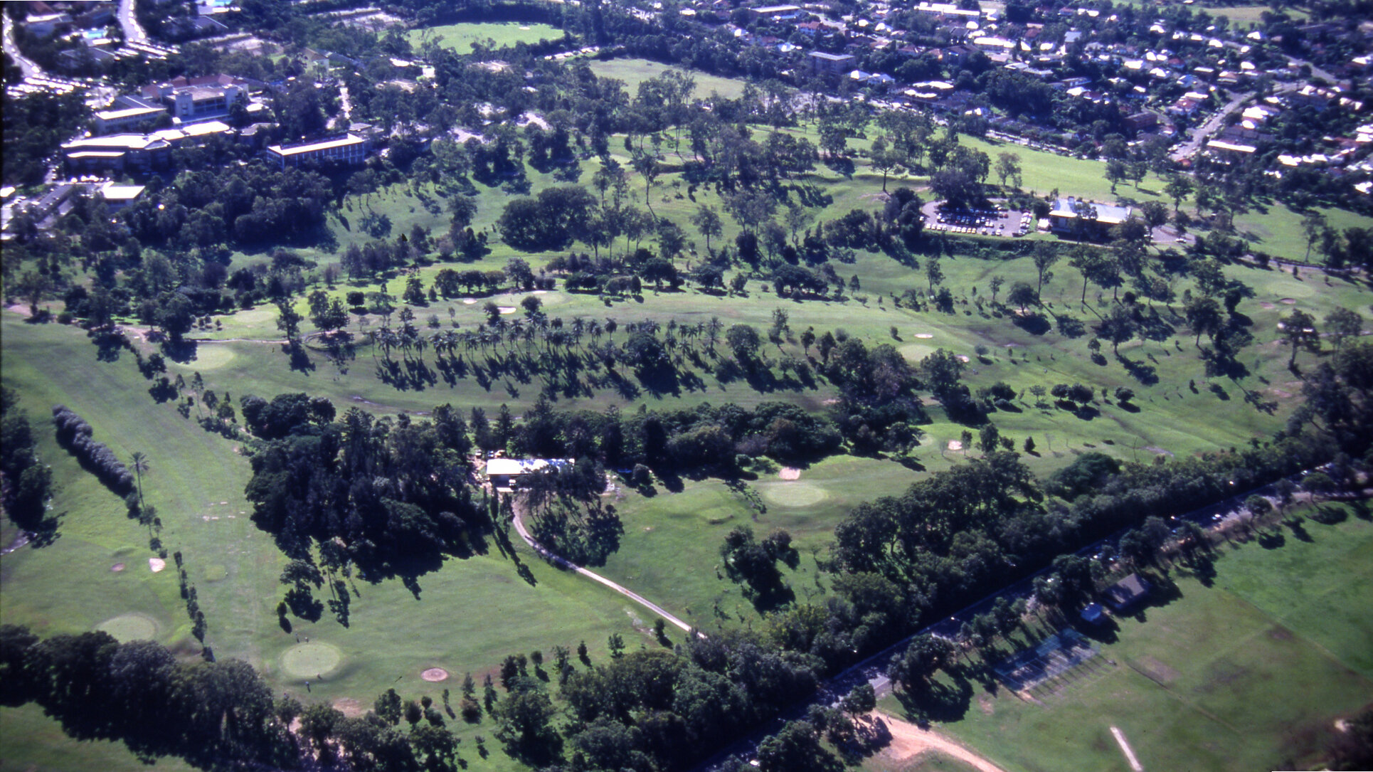 Aerial View of Victoria Park - Herston - 1986