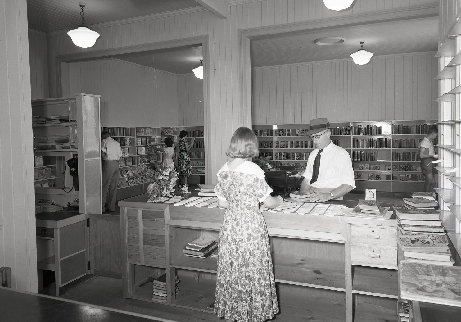 Wynnum Library Interior - 1952