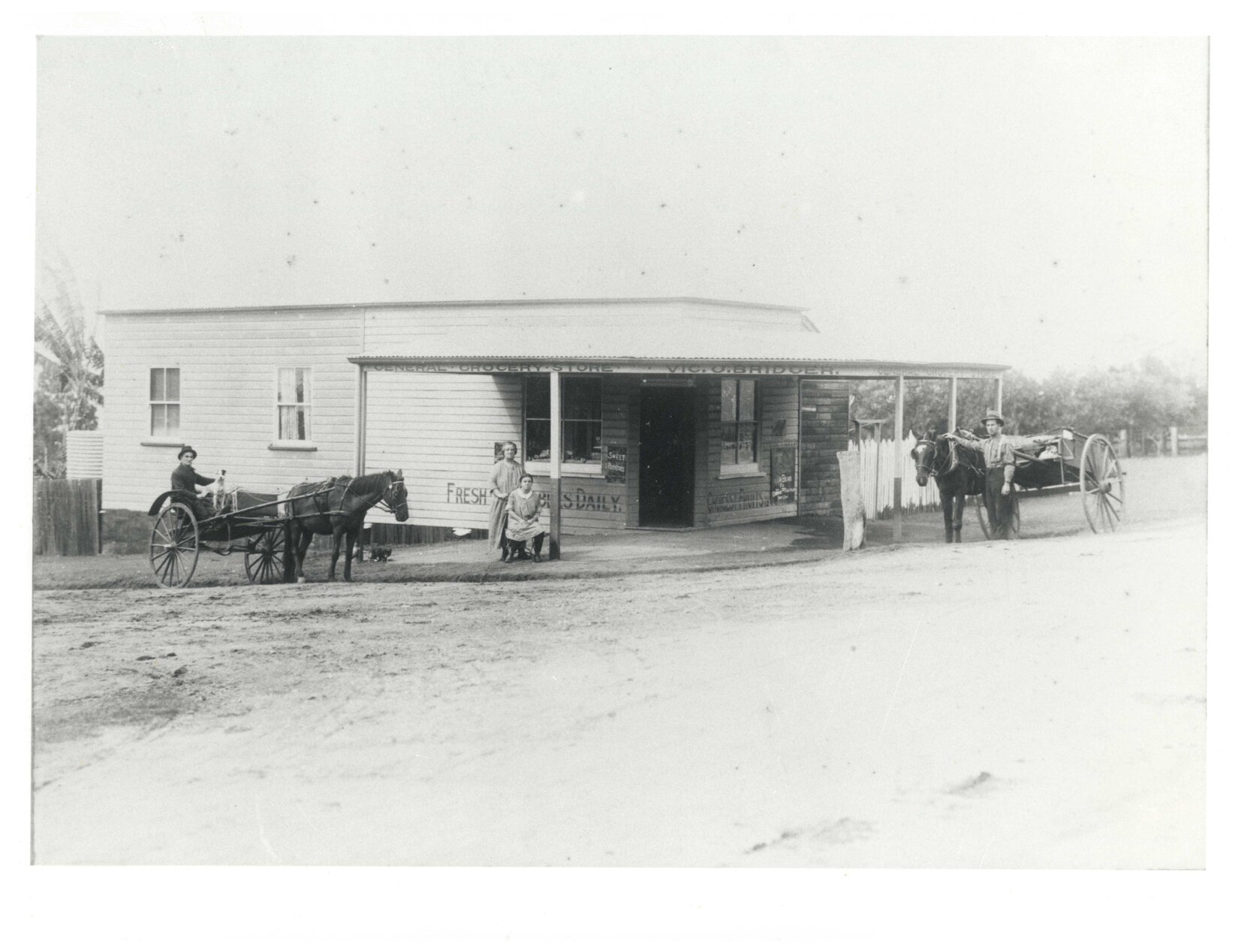 Grocery store run by Vic Bridger and family, Wynnum
