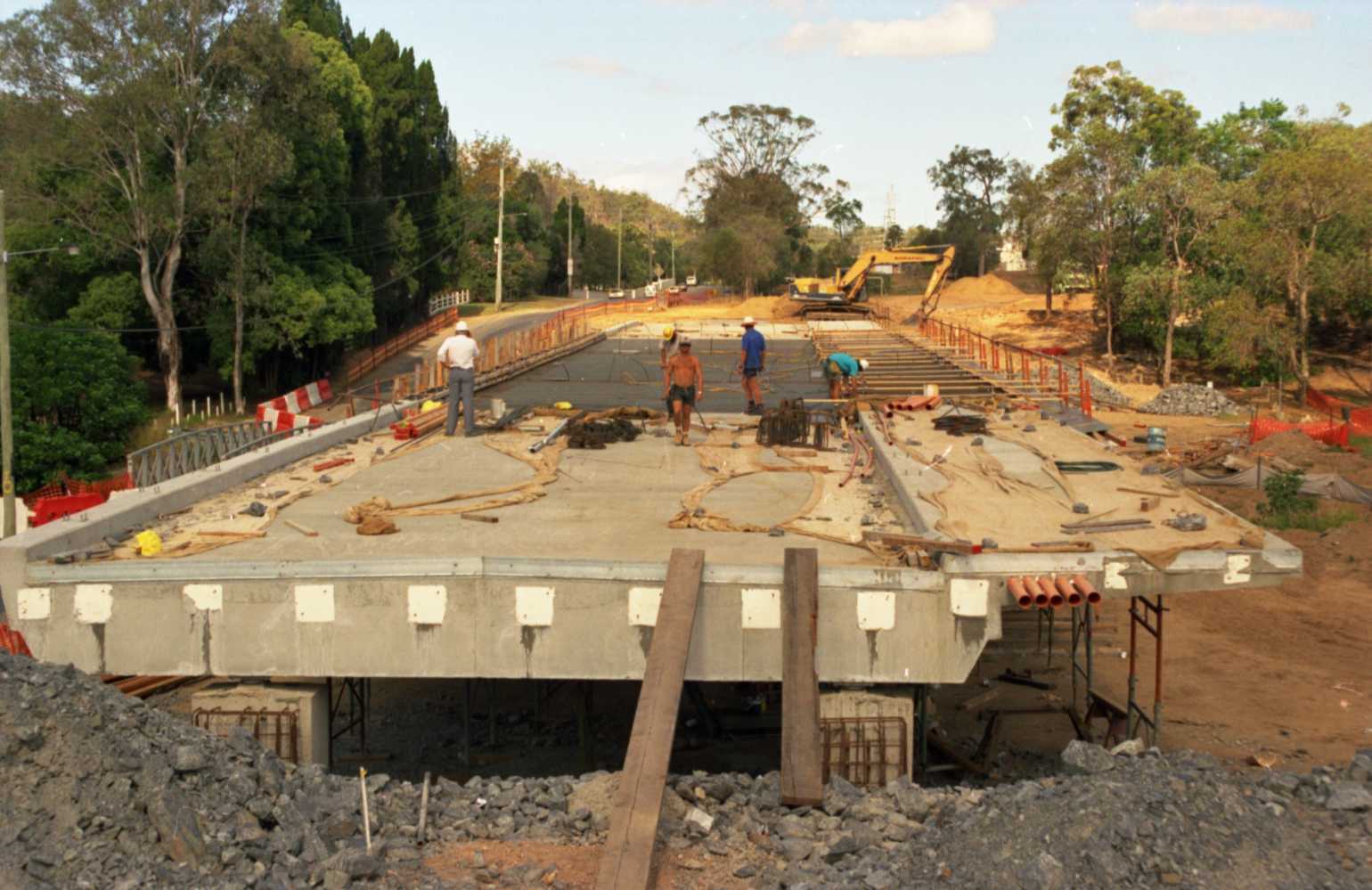 Wecker Road Bridge Under Construction - Mansfield - 1994