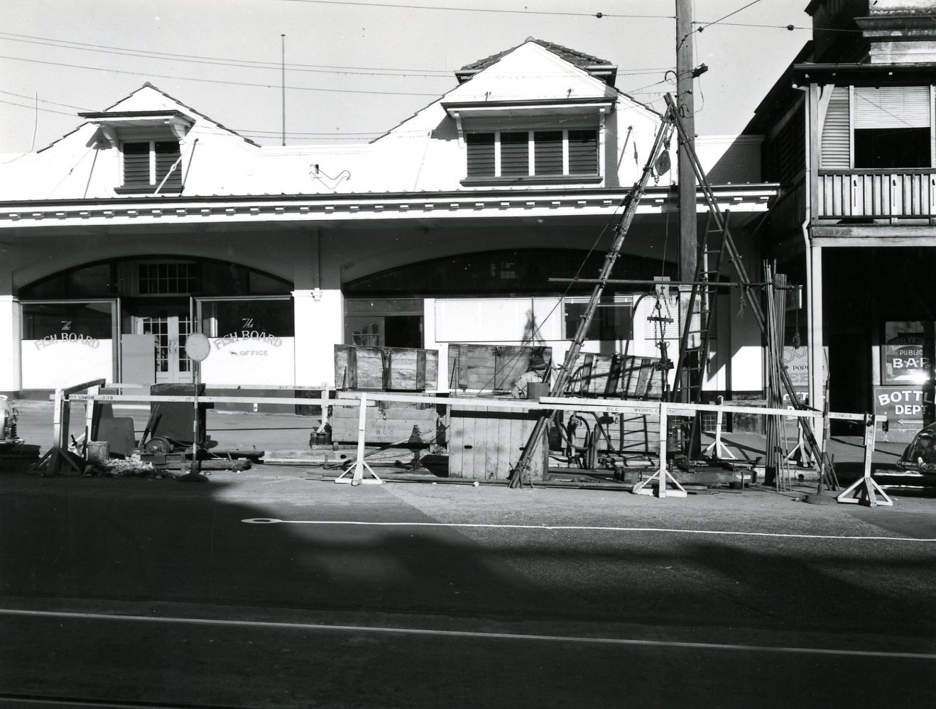 New Victoria Bridge - Foundation Drilling in Melbourne Street - 1956