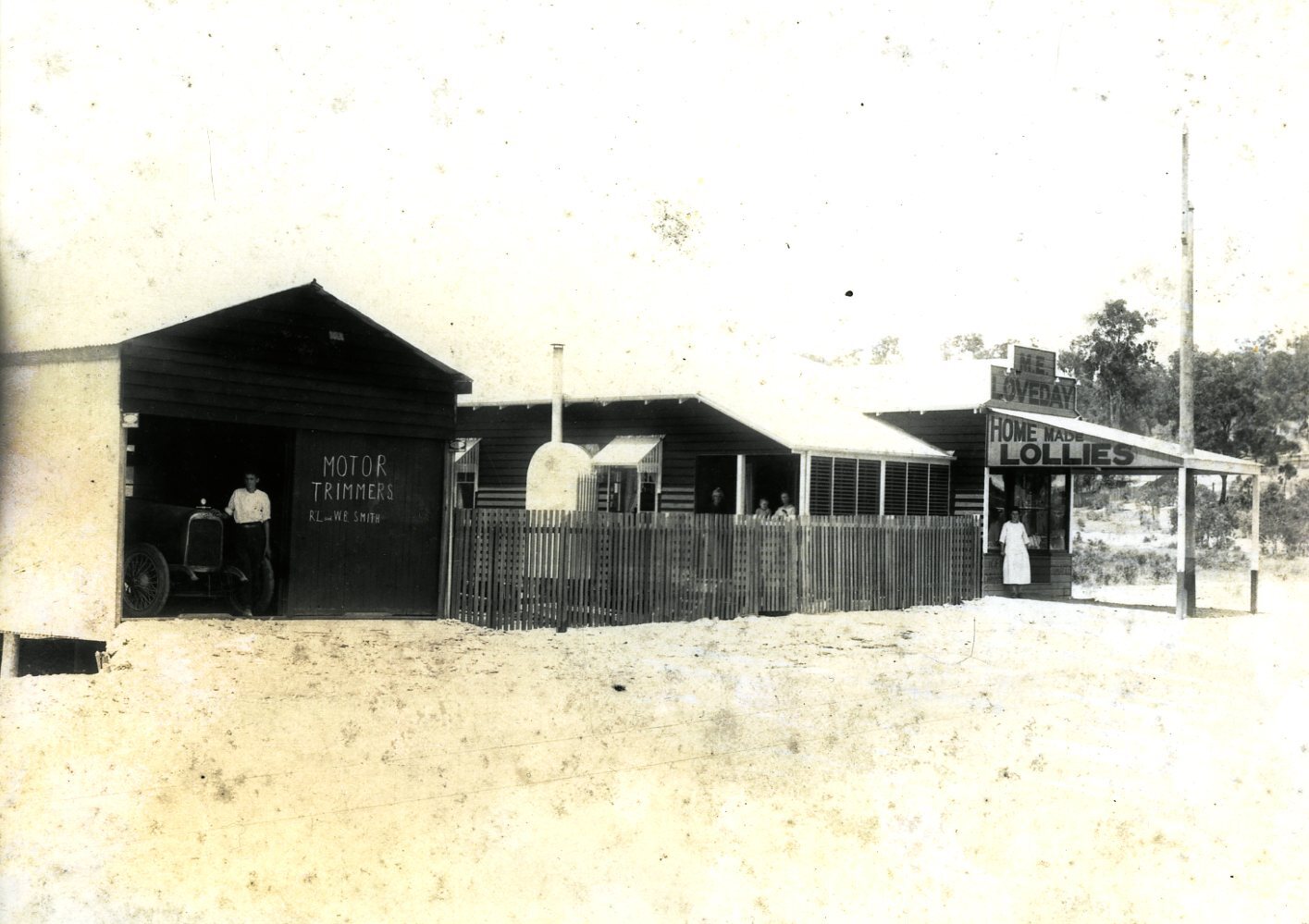 Shops on the corner Riding Road and Ison Street - Hawthorne 1918