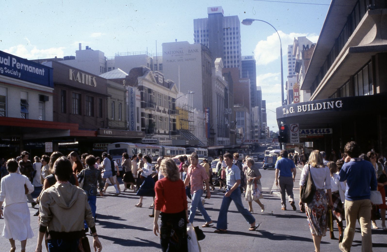 Queen Street - Last Day Of Traffic Before Closing For Mall Construction - 1982