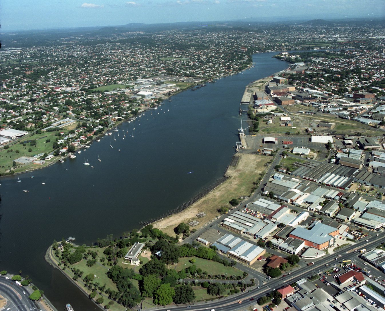 Aerial View of Brisbane - 1991