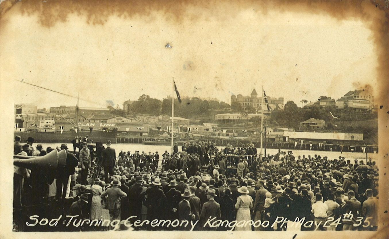 Story Bridge - Turning The First Sod - Kangaroo Point - 1935