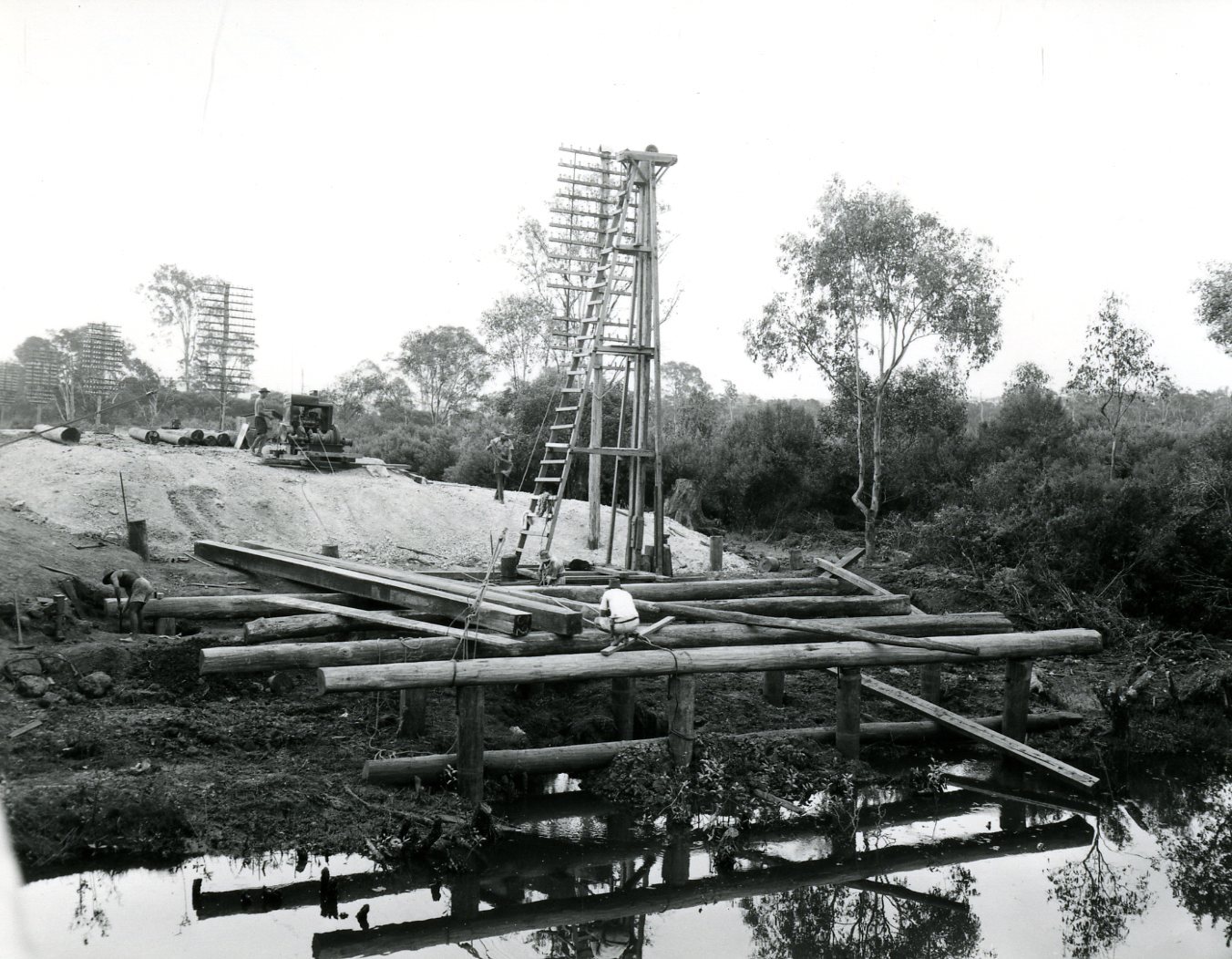 McDowell's Bridge - New Bridge Construction Progress - South Pine Road - Enoggera.