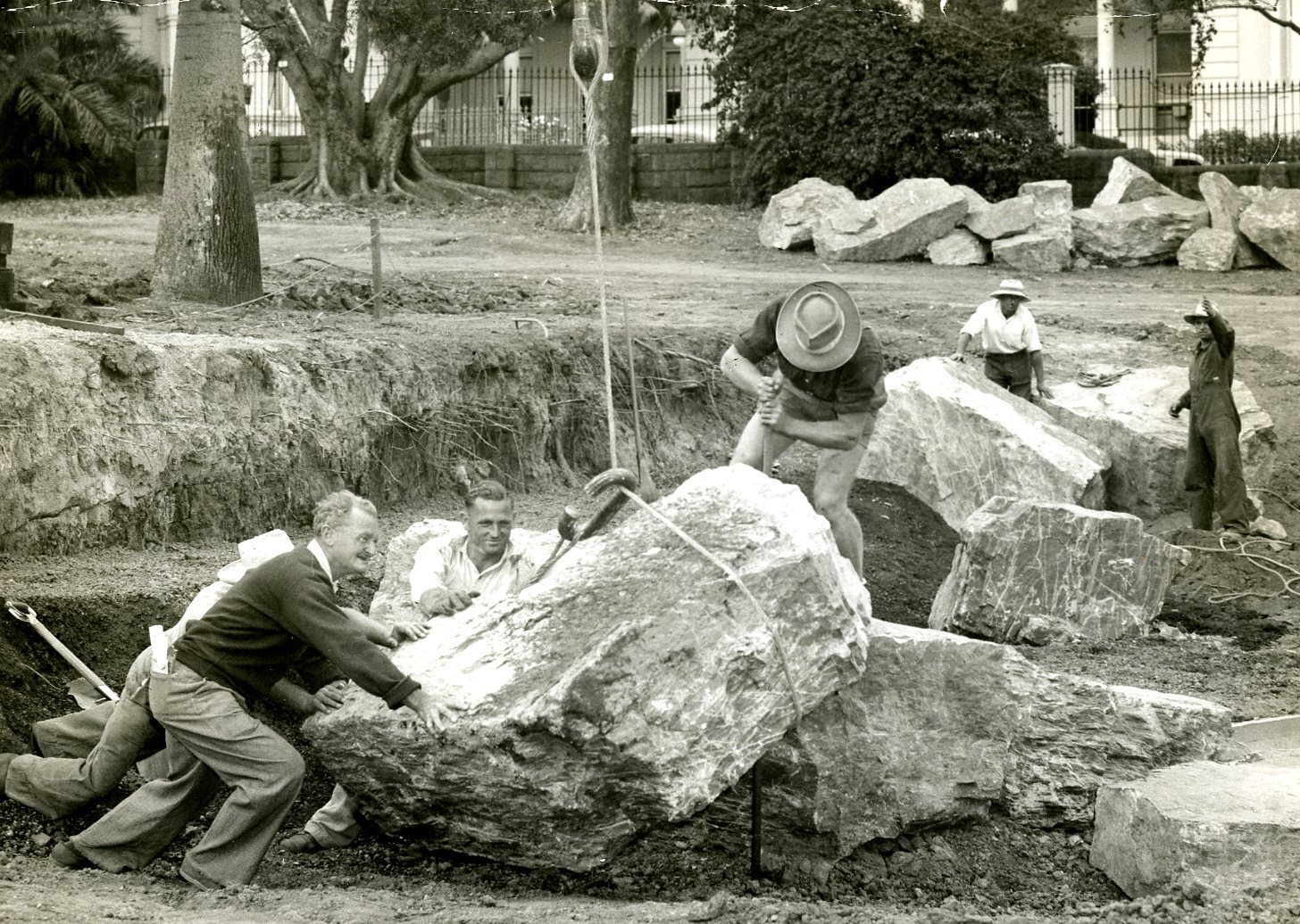 Rock Pool Construction - City Botanic Gardens - 1959