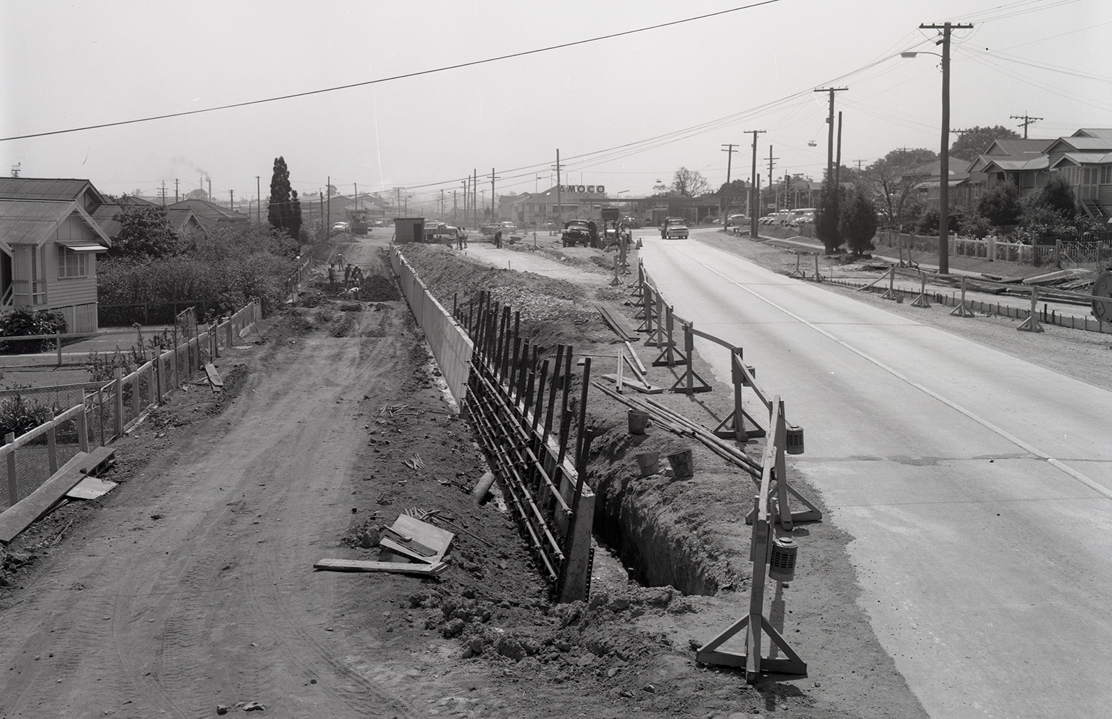 Widening of Ipswich Road at the Hamilton Road Intersection - Moorooka - 1965