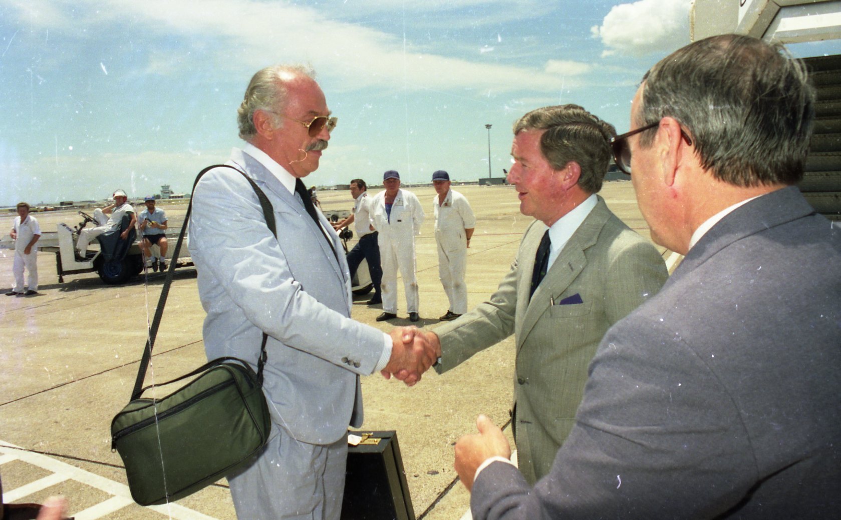 Nice Sister City - Jacques Medecin The Mayor of Nice Arrives at Brisbane Airport.