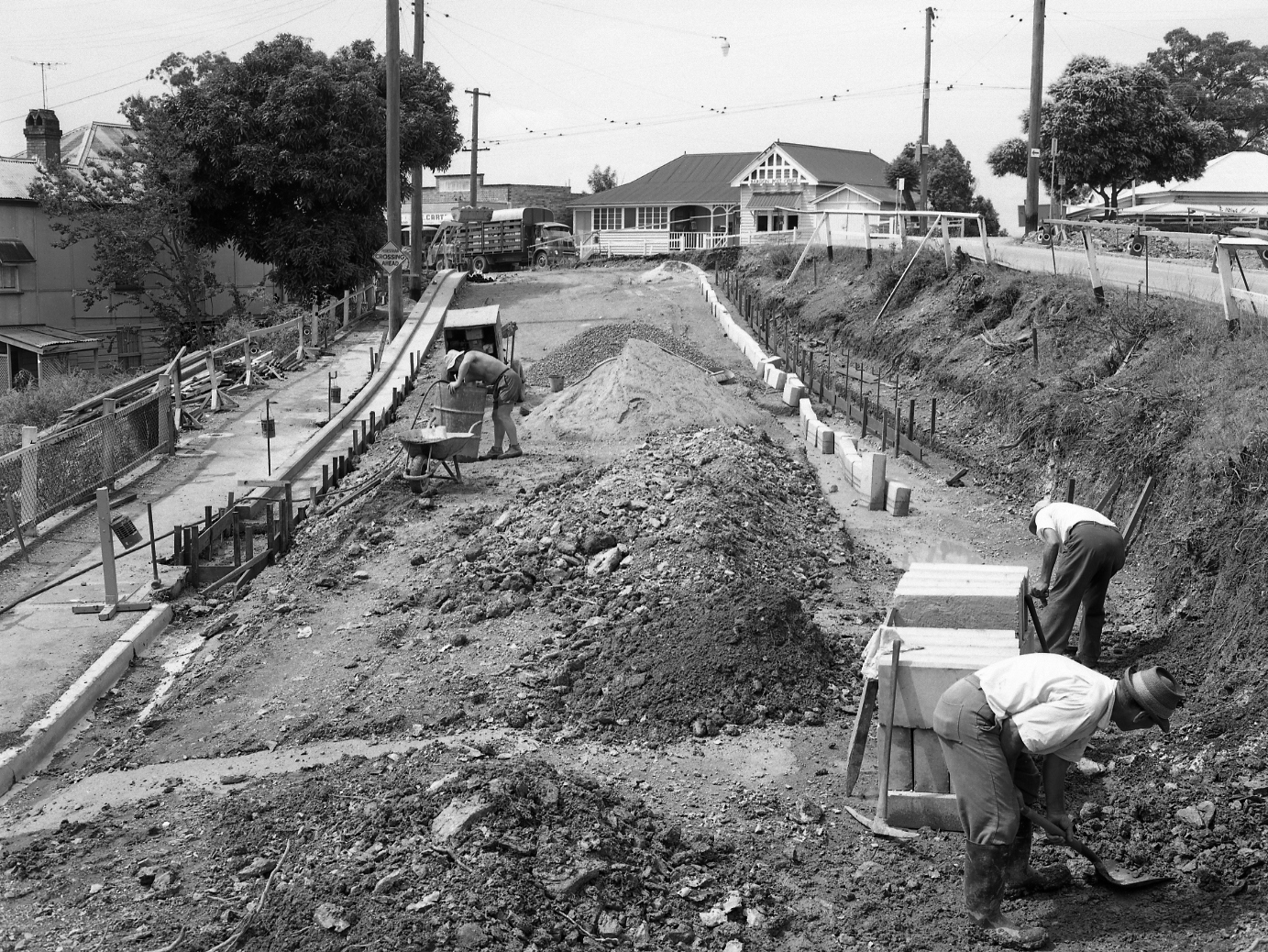 Installing Traffic Lights at Webster Road and Stafford Road Intersection  - Stafford - 1964