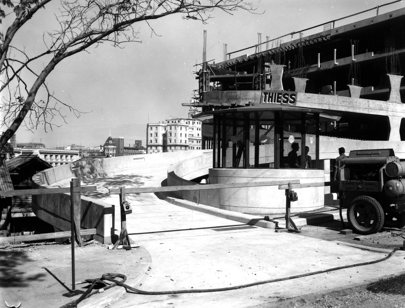 Wickham Terrace Car Park Construction Progress - Spring Hill - 1961
